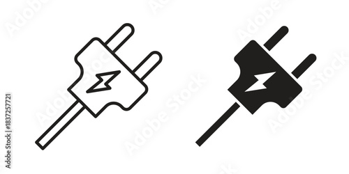Plug adapter icons set. Simple set of vector illustrations