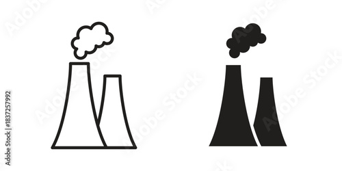 Pollution icons set. Simple set of vector illustrations