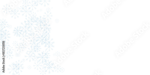 Winter snow flurry background with delicate ice crystals forming a soft, ethereal pattern