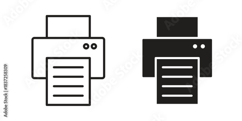 Print icons set. Simple set of vector illustrations