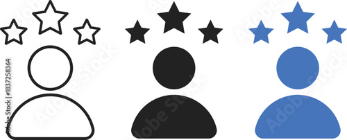 Customer satisfaction icon set.  Feedback and Rating Symbols. User Experience and Review Rating icons collection