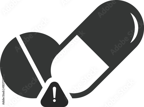 Overdose icon set. Drug Toxicity Warning symbols. Drug Safety and Harm Reduction icons collection