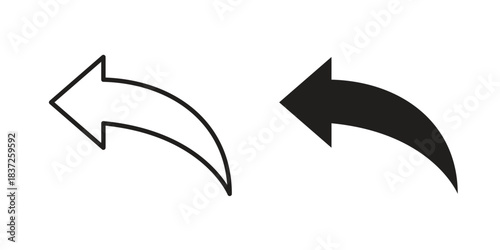 Reply icons set. Simple set of vector illustrations