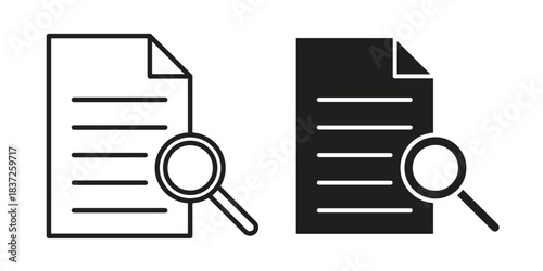 Research icons set. Simple set of vector illustrations