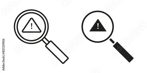 Risk analysis icons set. Simple set of vector illustrations