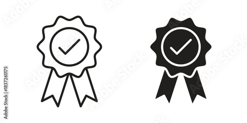 Rosette icons set. Simple set of vector illustrations