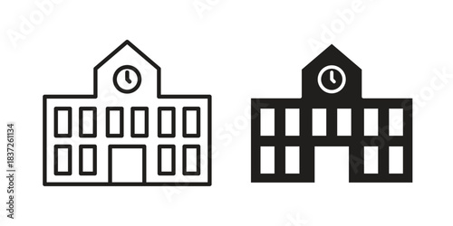 school icons set. Simple set of vector illustrations