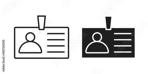 Security badge icons set. Simple set of vector illustrations
