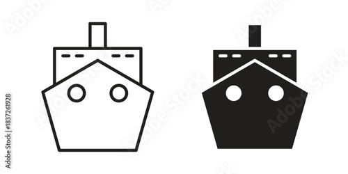 Ship icons set. Simple set of vector illustrations