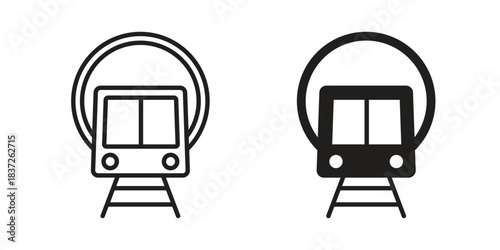 Subway icons set. Simple set of vector illustrations
