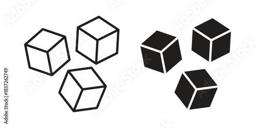 Sugar icons set. Simple set of vector illustrations