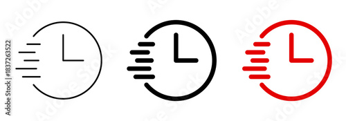 Quick icon, fast delivery symbol, quick execution