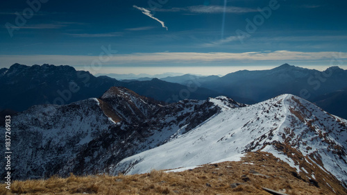 landscape during winter in vigezzo valley, italy