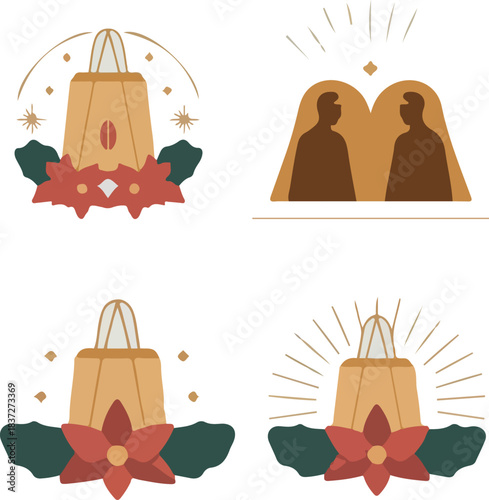 set of shopping bags fashion vector illustration