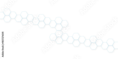 Abstract white hexagon concept background. Modern pattern polygon art in illustration art background.  geometry science and technology.