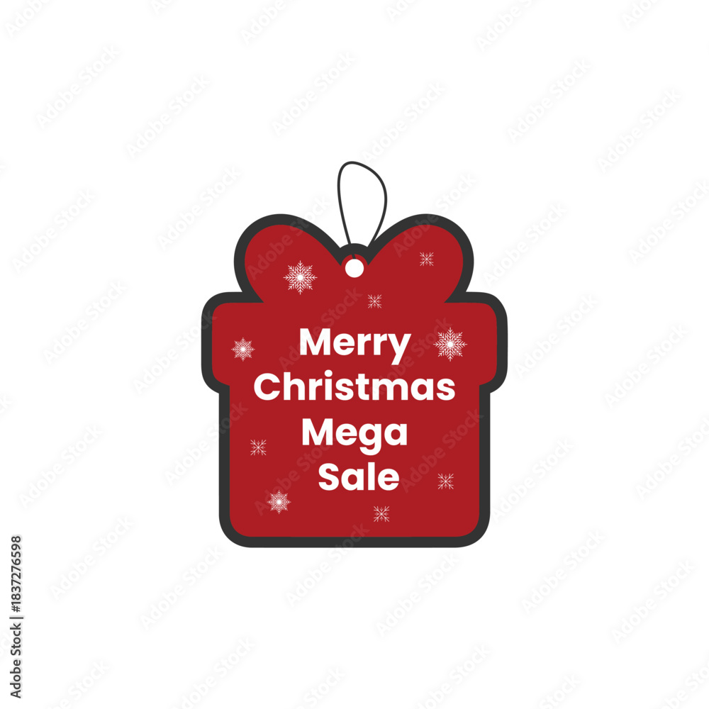 Fototapeta premium Christmas sale badge and tag , labels retail discount deals holidays special offers badge design
