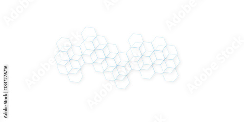 Abstract white hexagon concept background. Modern pattern polygon art in illustration art background.  geometry science and technology.