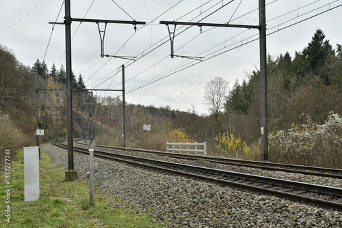 Ligne de chemin de fer traversant le bois de Villers-la-Ville (Nivelles)