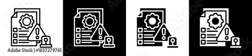 Incident Management Icon Set In Black And White Filled Style Collection