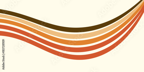 retro vintage 70s style stripes background poster lines. shapes vector design graphic 1970s retro background. abstract stylish 70s era line frame illustration