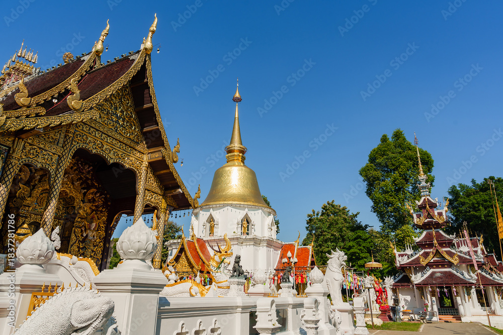 Fototapeta premium Wat Pa Dara Phirom is a royal monastery located in Mae Rim District, Chiang Mai, Thailand.