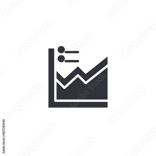 Line chart with bars showing data fluctuation, ideal for finance analytics, stock trend monitoring, and business forecasting.