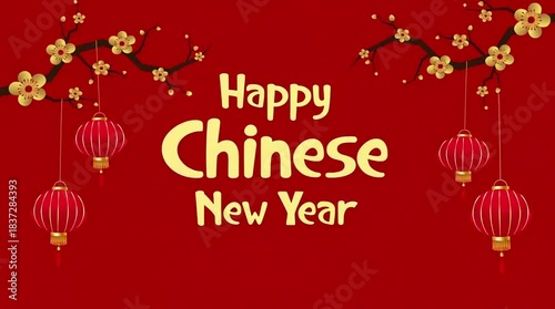 Happy new year celebration night with colorful fireworks, star light design, and festive Chinese new year decoration illustration