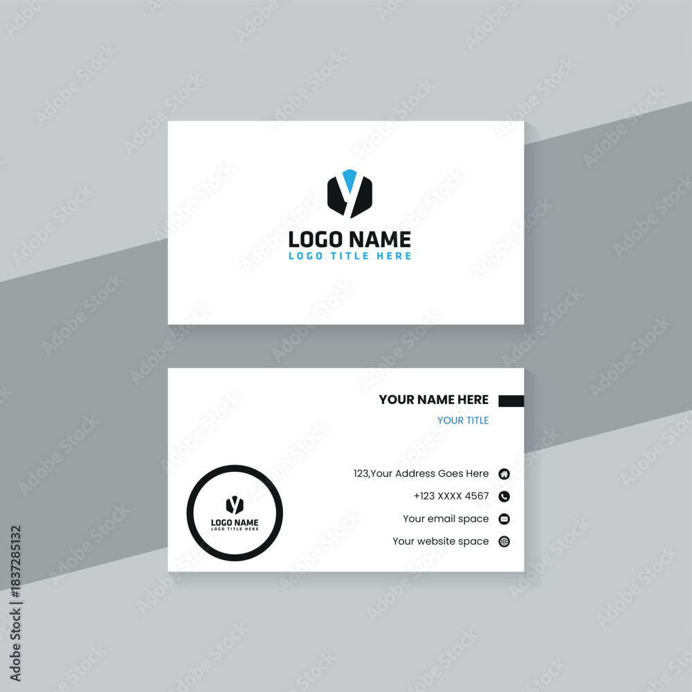 Naklejka premium Modern corporate identity and business card template vector design