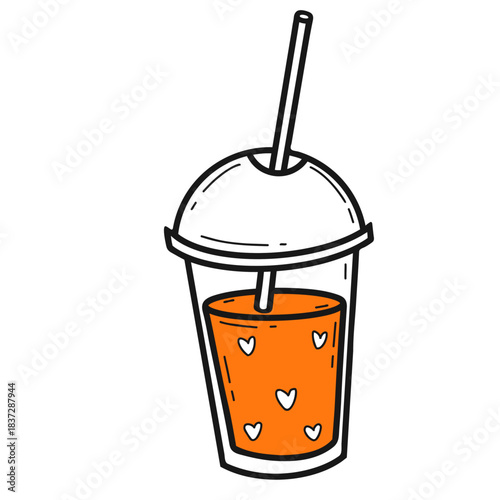 Drink. Vitamin Smoothie. Hand-drawn Doodle