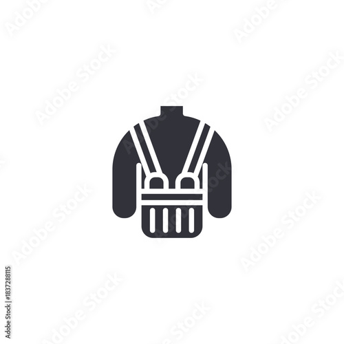 Therapeutic compression vest icon representing physiotherapy treatment, posture correction, muscle support, and rehabilitation care.