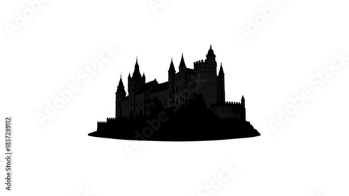 vector illustration of a castle on a white background