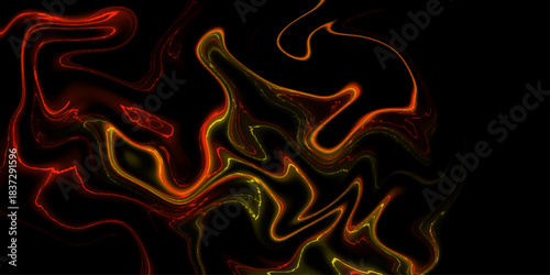 Abstract fiery orange and teal swirls create a dynamic and captivating background image ideal for design projects, Modern neon liquid background design with marble texture.