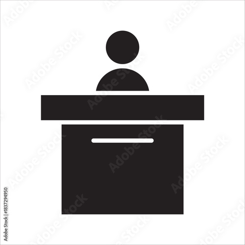 Public Relations icon. Media Engagement, with a white background.