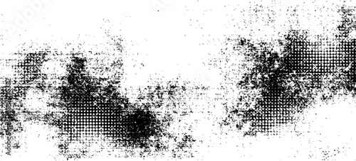 Black and white Dust overlay distress grungy effect paint. Black and white grunge seamless texture. Dust and scratches grain texture on white and black background.