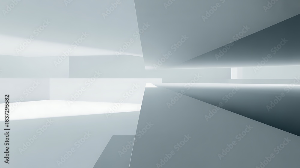 custom made wallpaper toronto digitalAbstract Futuristic Architectural Interior with Light and Shadow Play architecture