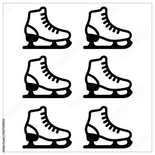 set of ice skating shoes