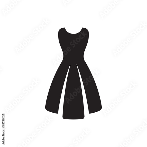 black and white dress . vector eps 10