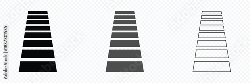 Stairs icons. Stairs symbol set. Stairs vector icons. Stairway symbols. Staircase icons. vector illustration. EPS 10 .