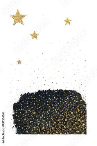 A dark blue abstract background featuring gold particles, a New Year backdrop with sparkling gold stars, a Christmas scene with golden light particles and bokeh on a navy blue background, and a gold