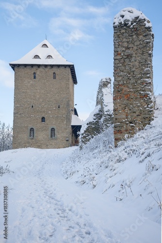 Stary Jicin castle ruins. Entrance to the area. Czech Republic.