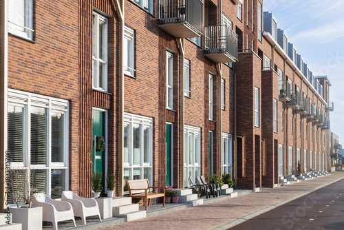 Modern residential buildings in the new Vathorst district in Amersfoort.
