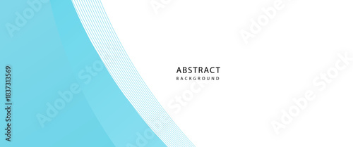 Smooth light blue wave background with modern curves and white space, suitable for clean and professional layouts. simple cover design, flayer, eps10