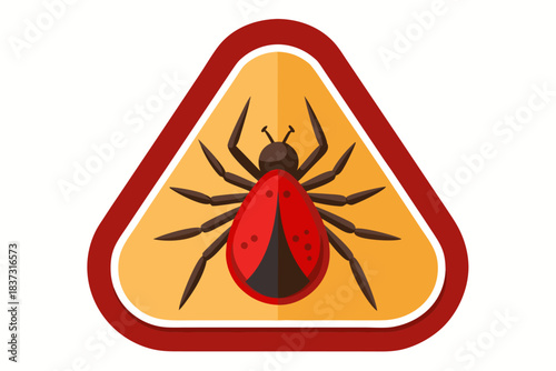 High-quality illustration of a tick insect with realistic detail and color. This vector graphic shows the tick’s body structure, legs, and texture, perfect for educational, scientific, and medical pur