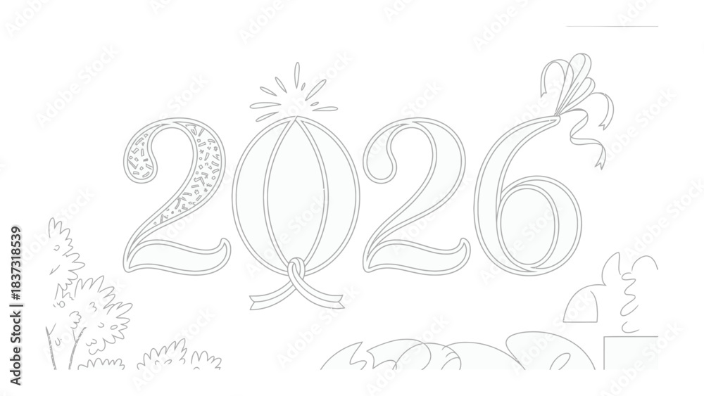 Obraz premium 2026: A visual representation of the year 2026, offering a glimpse into the future through an artistic rendering, embodying themes of anticipation, planning, and aspiration.