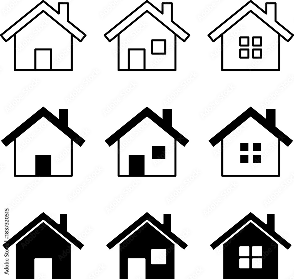 Fototapeta premium Home Icons