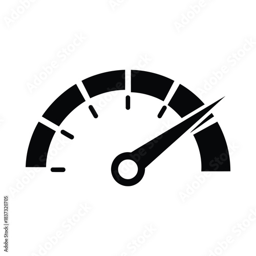 Speedometer showing maximum speed