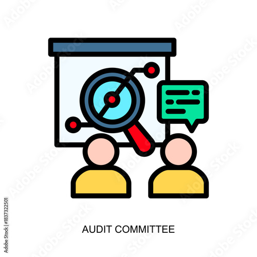 Audit Committee Color Lineal Color Icon