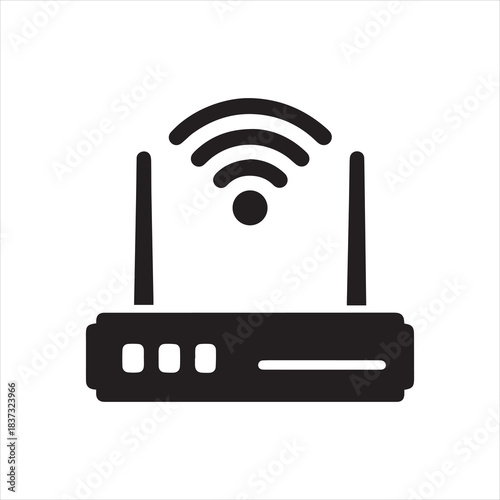 router with wifi symbol icon vector illustration