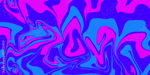 Psychedelic pink and blue colored abstract background.