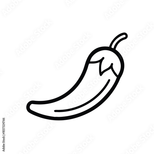 jalapeno pepper line icon illustration